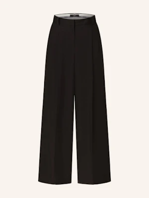 Weekend Max Mara Spodnie Marlena Veliero Z Lnem schwarz