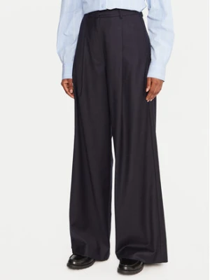 Weekend Max Mara Spodnie materiałowe Globale 2525136162 Granatowy Wide Leg
