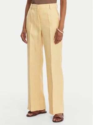 Weekend Max Mara Spodnie materiałowe Malizia 2615131112 Żółty Straight Fit