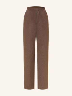Weekend Max Mara Spodnie Typu Marlena Editta braun CIEMNOBRĄZOWY