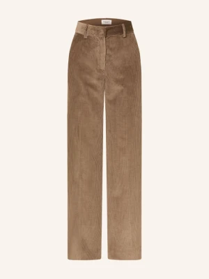 Weekend Max Mara Spodnie Typu Marlena Tania Z Sztruksu braun JASNOBRĄZOWY