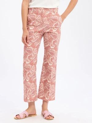 Weekend Max Mara Spodnie - WKDonde Kobiety Bawełna czerwony|biały wzorzysty,