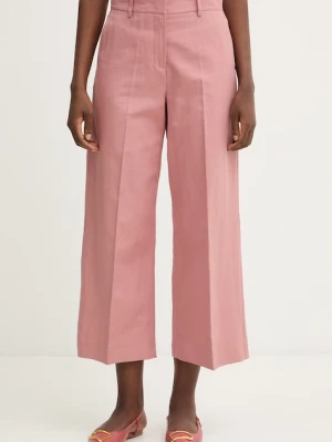 Weekend Max Mara spodnie z dodatkiem lnu ZIRCONE