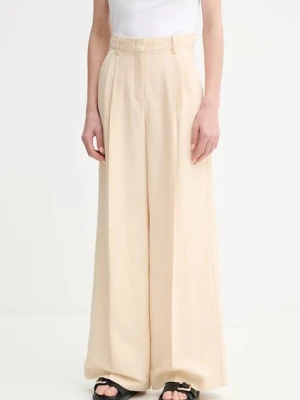 Weekend Max Mara spodnie z domieszką lnu