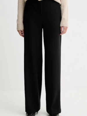 Weekend Max Mara spodnie ZELOTA damskie kolor czarny szerokie high waist 2525786012600