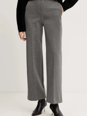 Weekend Max Mara spodnie ZELOTA damskie kolor szary szerokie high waist 2525786012600