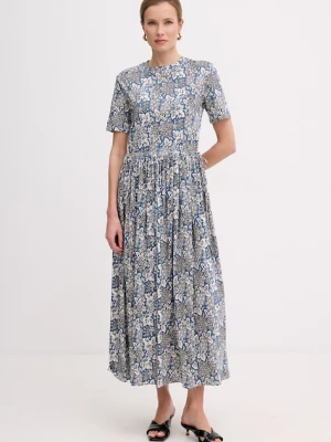 Weekend Max Mara sukienka bawełniana FASCINO niebieski