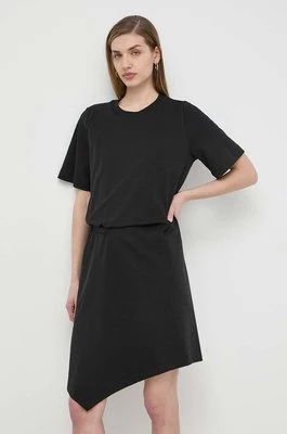 Weekend Max Mara sukienka bawełniana kolor czarny mini rozkloszowana 2415621012600