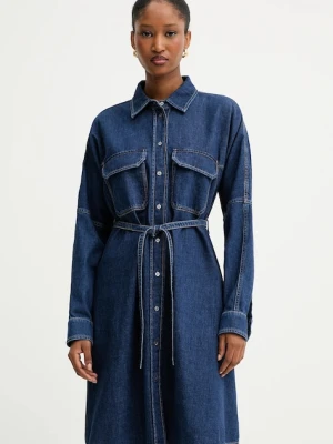 Weekend Max Mara sukienka jeansowa BALENIO kolor granatowy mini rozkloszowana 2525226081600