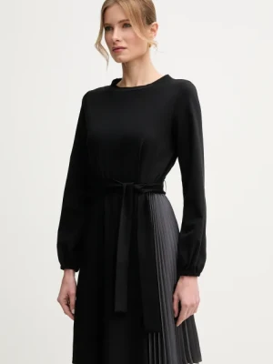 Weekend Max Mara sukienka kolor czarny mini rozkloszowana 2515621061600