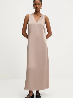 Weekend Max Mara sukienka OTTELIA kolor brązowy maxi prosta 2525226061600