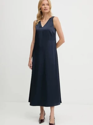 Weekend Max Mara sukienka OTTELIA kolor granatowy maxi prosta 2525226061600