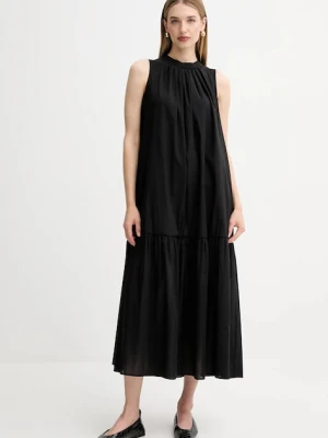 Weekend Max Mara sukienka YANG kolor czarny maxi rozkloszowana 2525236011600