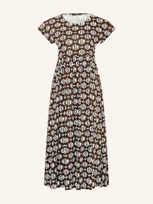 Weekend Max Mara Sukienka Z Dżerseju Georg Z Falbankami braun