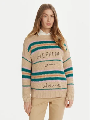 Weekend Max Mara Sweter Angus 2515361211 Beżowy Regular Fit