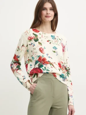 Weekend Max Mara sweter bawełniany damski kolor beżowy 2515361042600