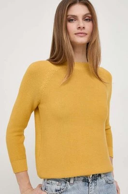 Weekend Max Mara sweter bawełniany kolor żółty lekki 2415361071600