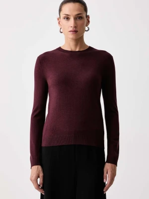 Weekend Max Mara sweter damski z dodatkiem jedwabiu WKDSICILIA bordowy