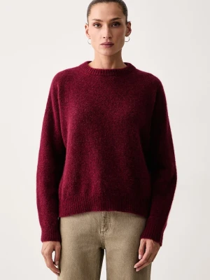 Weekend Max Mara sweter damski z dodatkiem wełny WKDTUONO bordowy