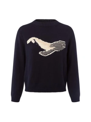 Weekend Max Mara Sweter damski z dzianiny - Maglia Kobiety niebieski|beżowy wzorzysty,