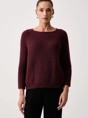 Weekend Max Mara sweter damski z wełną WKDXENO bordowy