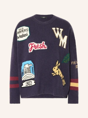 Weekend Max Mara Sweter Oversize Pavidi blau