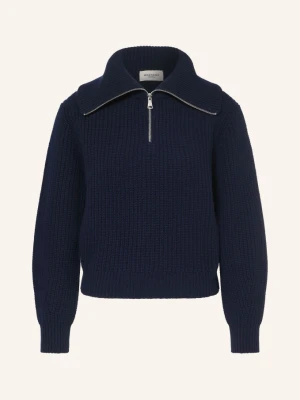 Weekend Max Mara Sweter Typu Troyer Laser blau GRANATOWY