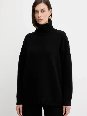 Weekend Max Mara sweter wełniany BORGIA damski kolor czarny z golfem 2525366112600