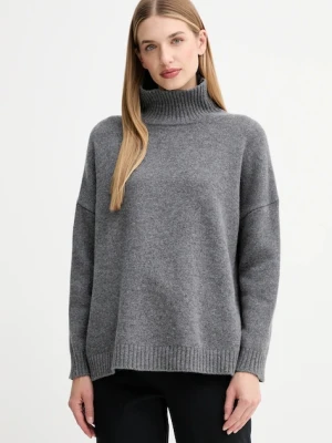 Weekend Max Mara sweter wełniany BORGIA damski kolor szary z golfem 2525366112600