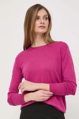 Weekend Max Mara sweter wełniany damski kolor różowy lekki 2415361041600