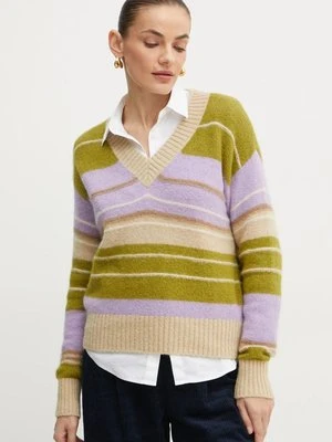 Weekend Max Mara sweter z domieszką wełny damski kolor fioletowy 2425366102600