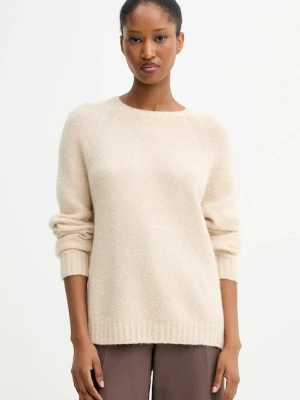Weekend Max Mara sweter z domieszką wełny GHIACCI damski kolor beżowy 2525366151600