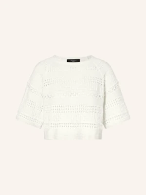 Weekend Max Mara Sweter Z Dzianiny Iorche weiss KREMOWY
