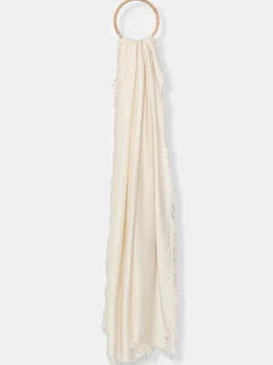 Weekend Max Mara szal LATINO damski kolor beżowy gładki 2525546064600