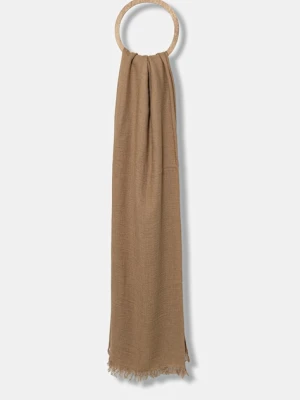 Weekend Max Mara szal z domieszką kaszmiru FLAVIONEW damski kolor brązowy gładki 2525546025600