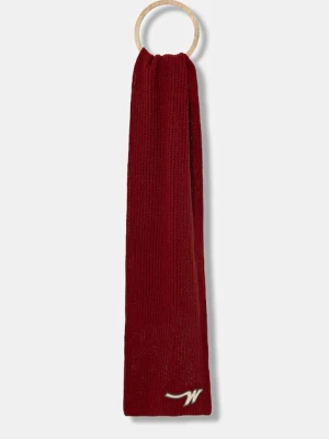 Weekend Max Mara szalik wełniany BARDIES damski kolor bordowy gładki 2525746035600