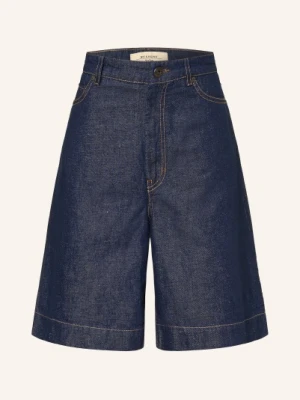 Weekend Max Mara Szorty Dżinsowe Dozono Z Lnu blau GRANATOWY