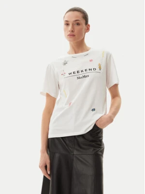 Weekend Max Mara T-Shirt 2515971042650 Biały Regular Fit