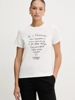 Weekend Max Mara t-shirt bawełniany ARA damski kolor biały 2525976041600