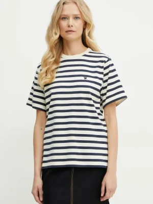Weekend Max Mara t-shirt bawełniany damski kolor beżowy 2515971031600