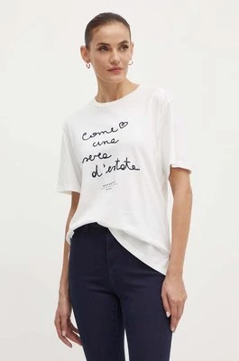 Weekend Max Mara t-shirt bawełniany damski kolor biały 2425976041600