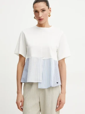 Zdjęcie produktu Weekend Max Mara t-shirt bawełniany damski kolor biały 2515941102600