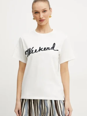 Zdjęcie produktu Weekend Max Mara t-shirt bawełniany damski kolor biały 2515971042600