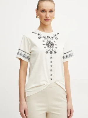 Weekend Max Mara t-shirt bawełniany damski kolor biały 2515971042600