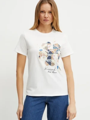 Weekend Max Mara t-shirt bawełniany damski kolor biały 2515971051600