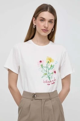 Weekend Max Mara t-shirt bawełniany damski kolor biały 2415971062600