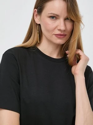 Weekend Max Mara t-shirt bawełniany damski kolor czarny 2415941042600