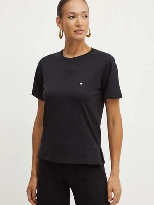 Weekend Max Mara t-shirt bawełniany damski kolor czarny 2425976021600