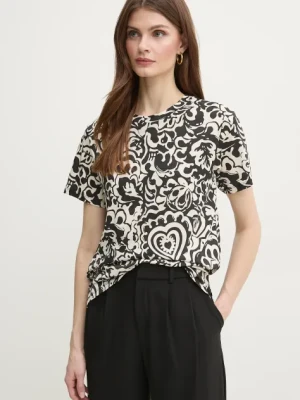 Weekend Max Mara t-shirt bawełniany damski kolor czarny 2515971012600
