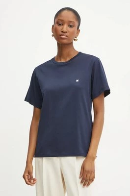 Weekend Max Mara t-shirt bawełniany damski kolor granatowy 2425976021600